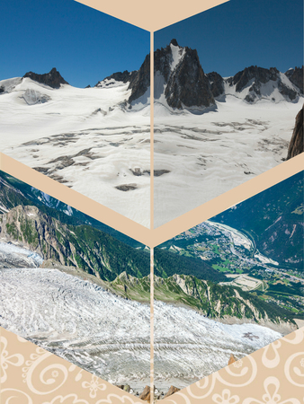 Collage of Chamonix Mont Blanc, Franceの写真素材