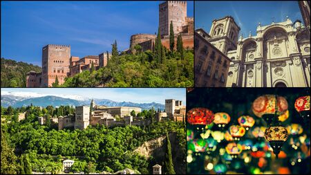 Collage of Granada, Spain (my photos)の写真素材