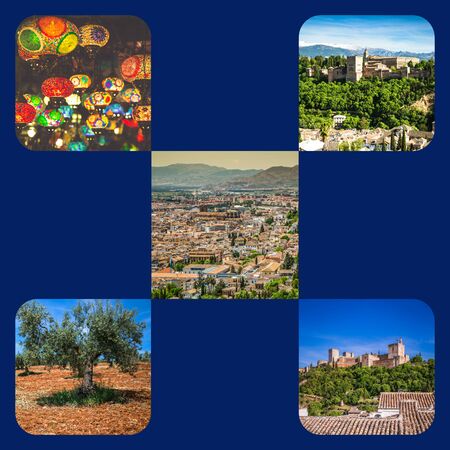 Collage of Granada, Spain (my photos)の写真素材