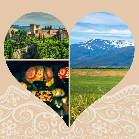 Collage of Granada, Spain (my photos)の写真素材