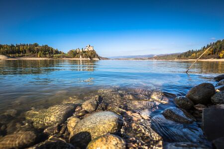 Beautiful view of Niedzica castle, Poland, Europeの写真素材