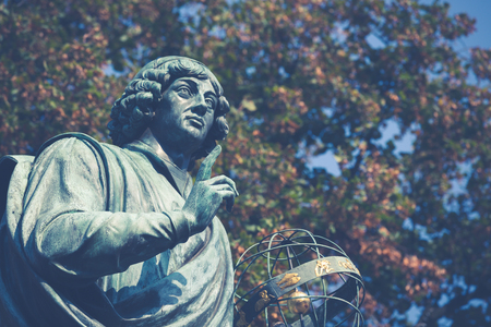 Nicolaus Copernicus statue in Torun, Poland.