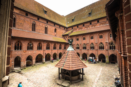 MALBORK, POLAND - September 10,2016:Interior in greatest Gothic castle in Europe - Malbork. Teutonic castle. World Heritage List UNESCOのeditorial素材