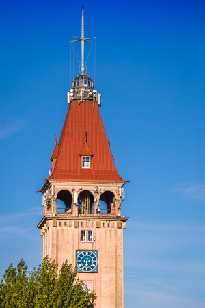Observation Tower of Fisherman House, viewpoint in Wladyslawowo, Pomerania, Polandの写真素材