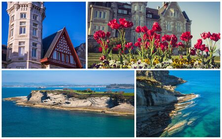 Collage of Santander Spain Europe.の写真素材