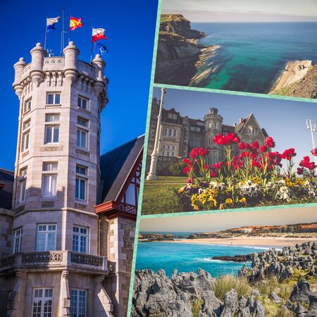 Collage of Cantabria Spain.の写真素材