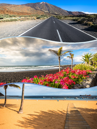 Collage of o Tenerife Spain Europeの写真素材