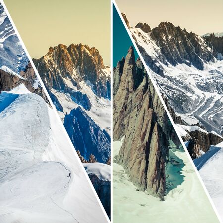 Collage of Chamonix Franceの写真素材
