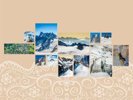 Collage of Chamonix France.の写真素材