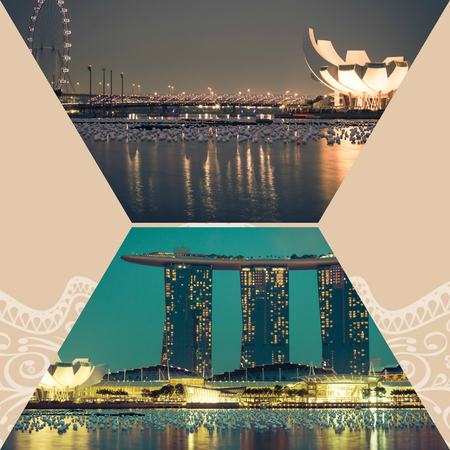 Collage of Singaporeのeditorial素材