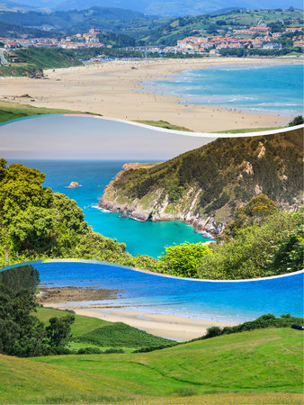 Collage of Asturias Spainの写真素材