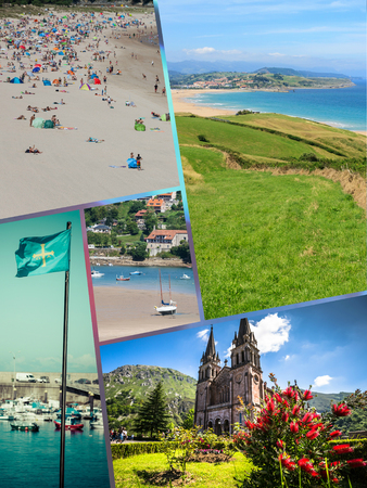 Collage of Asturias Spainの写真素材