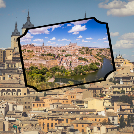 Collage of Toledo Spain Europeのeditorial素材