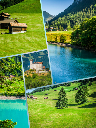 Collage of Lichtenstein Europeの写真素材