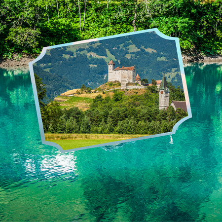 Collage of Lichtenstein Europeの写真素材