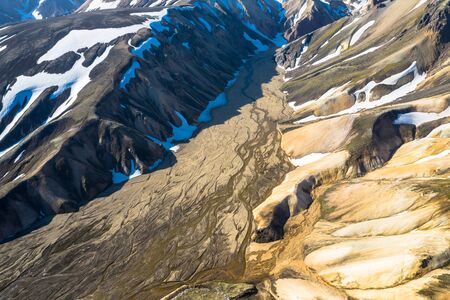 Rainbow Mountains Landmannalaugar in interior on Iceland