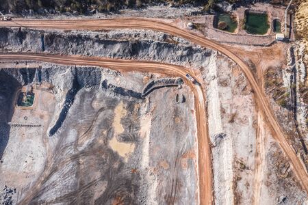 Open pit mine - aerial viewの写真素材