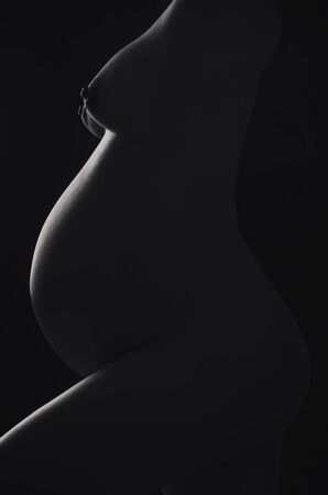 Silhouette of a future mother