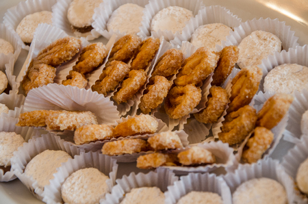 Sweet snacks, alfajores and orejitasの写真素材