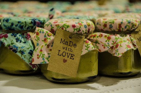 Baby shower decoration containersの写真素材