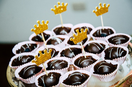 Chocolate balls stuffed with truffles