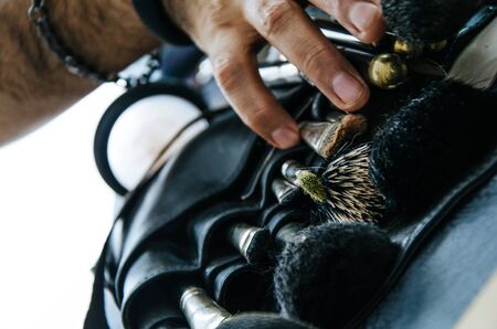 Makeup brushes of a make-up artistの写真素材