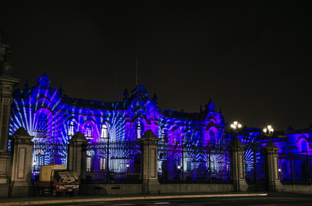 Government of Peru located in the historic center of Limaの写真素材