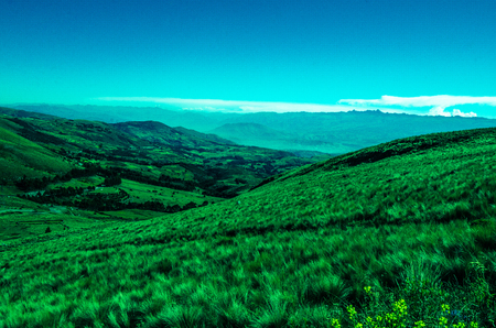Landscape of Quinoa's Pampa in Ayacucho - Peru.の写真素材