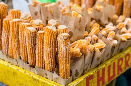 Detail of traditional churros from Lima, Peru.の写真素材