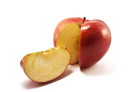 an apple is isolated on a white backgroundの写真素材