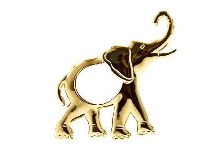 elephant is isolated on a white backgroundの写真素材