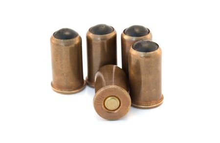 rubber bullets isolated on a white background