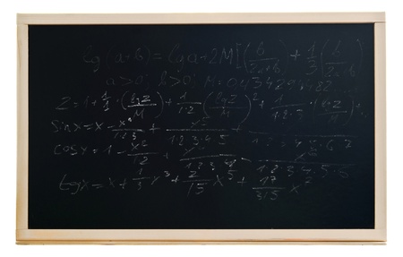 a complex formulae on a blackboard
