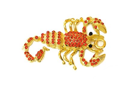 sign of scorpion zodiac on white backgroundの写真素材