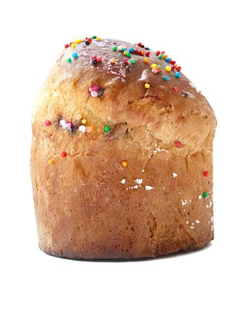 Easter cake isolated on white background の写真素材