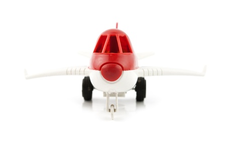 commercial plane model isolated on white background の写真素材