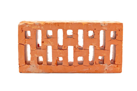 red brick isolated on a white の写真素材