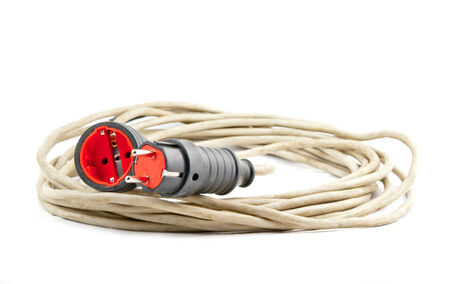 electric cable isolated on white background 