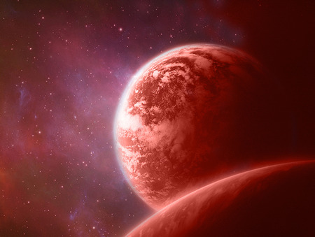 Red Planet - Elements of this image furnished by NASA