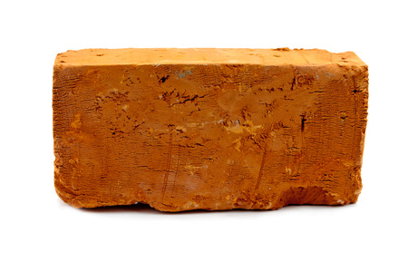 red solid brick on a white backgroundの写真素材