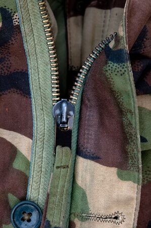 zip on solider jacketの写真素材