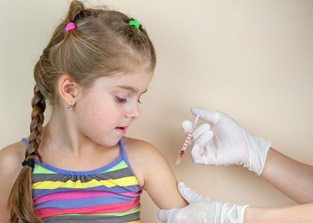 child vaccinations close upの写真素材
