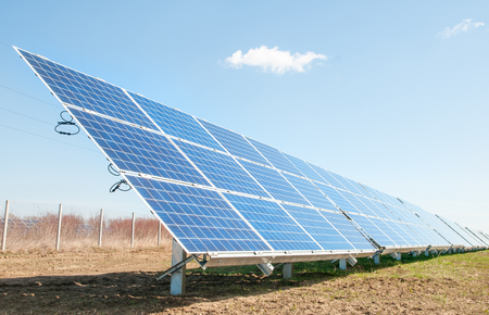 a solar panels close upの写真素材