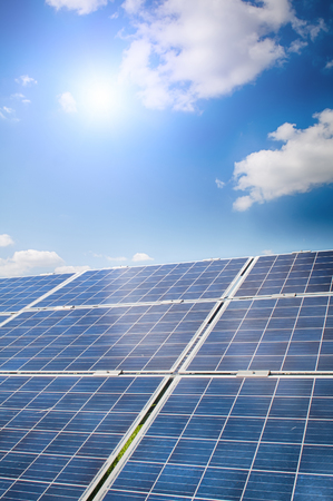 image of a big solar plantの写真素材