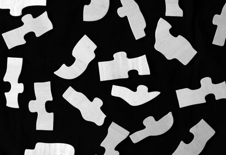 pieces of the puzzle. A close up