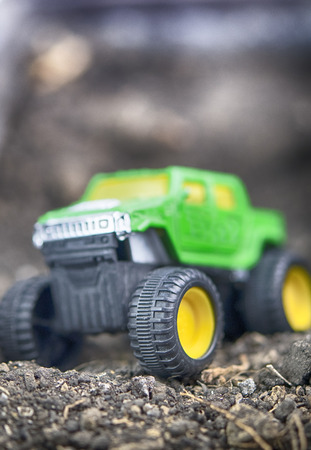 car model sports compete on the off-road trackの写真素材