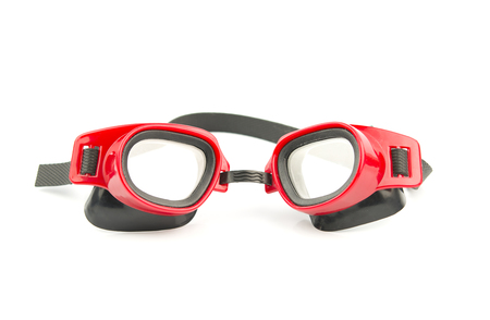 glasses for swimming Isolated on a white backgroundの写真素材