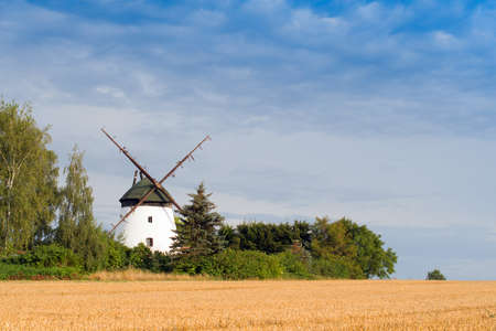 Windmill farm scene in autumn.の写真素材
