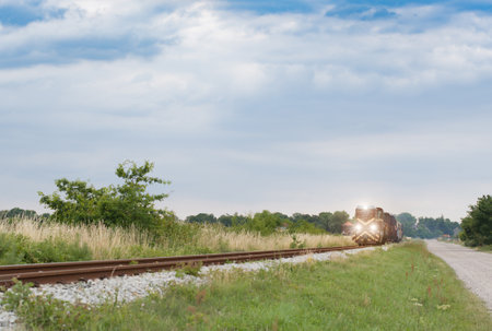Reval, Poland. Old diesel narrow gauge train departing. Popular tourist attractionsの写真素材