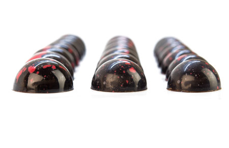chocolate sweets isolated on a white backgroundの写真素材